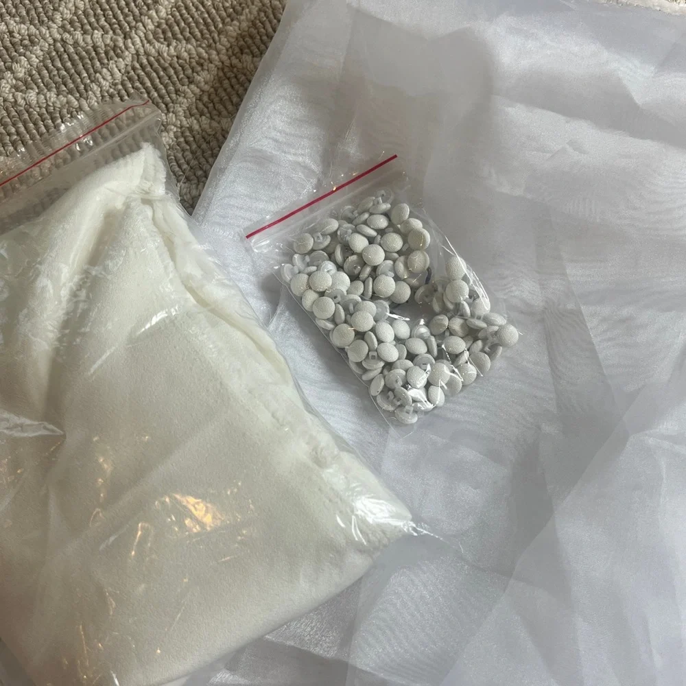 NEW✨ Moonlight Wedding Dress / Crepe dress w chiffon sleeves / Modest / Fits sz6 - Picture 7 of 11